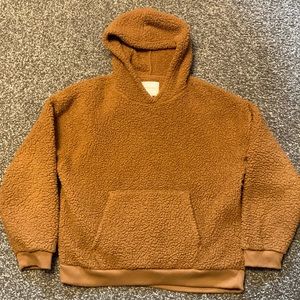 American Eagle Women’s fluffy brown hoodie